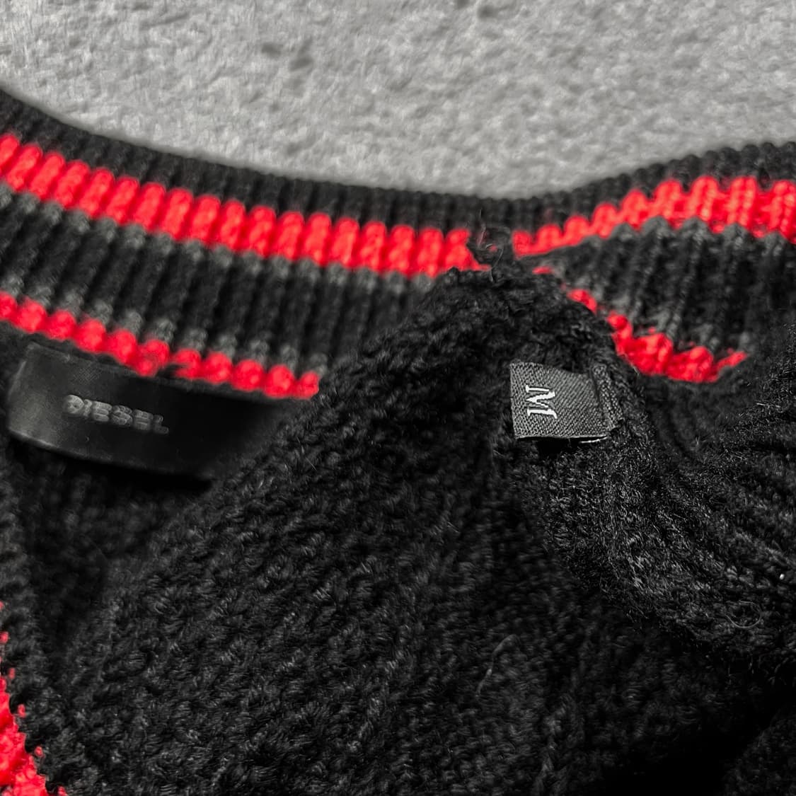 Diesel 디젤 패턴 브이넥 니트 상품이미지6