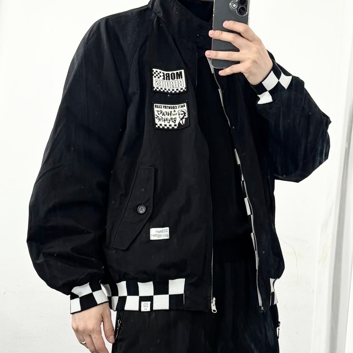 베드윈 X 안티컨트리클럽 23SS 리버시블 체커보드 자켓 상품이미지4
