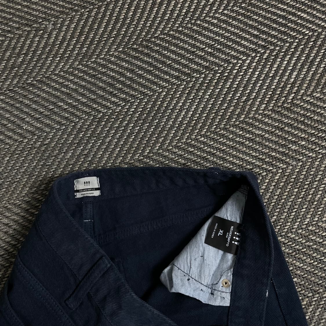 neukimpyo 세미 와이드 데님 팬츠 네이비 y 4942 상품이미지5