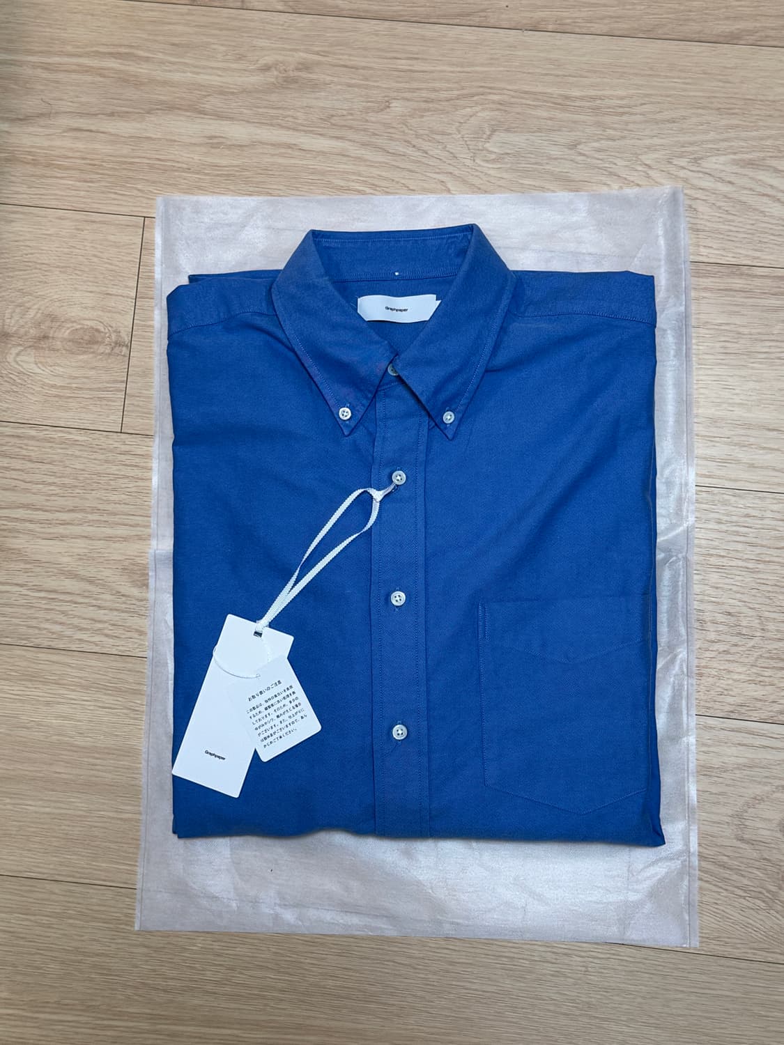 그라프페이퍼 옥스포드 L/S 오버사이즈 셔츠 (SAX  컬러) 상품이미지2