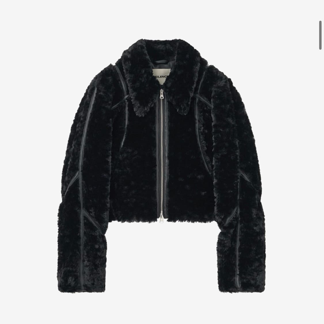 인사일런스 우먼 레더 바인딩 퍼 점퍼 상품이미지3