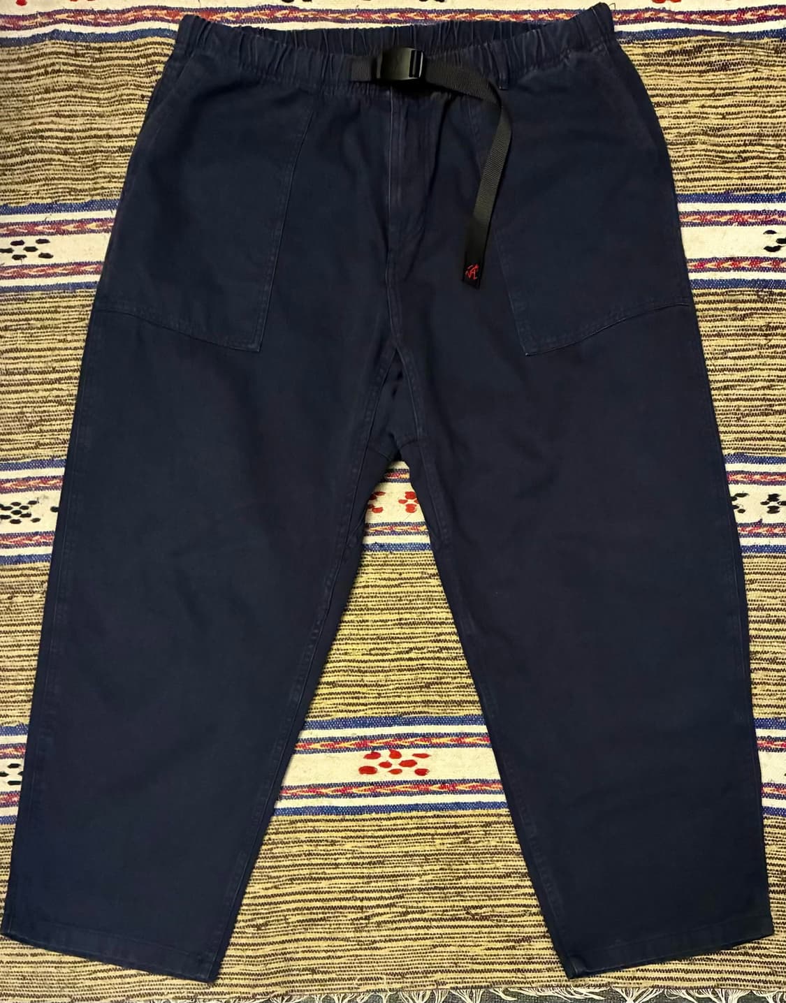 (XL~2XL)그라미치 코튼 퍼티그 루즈 테이퍼드 팬츠 네이비 상품이미지2