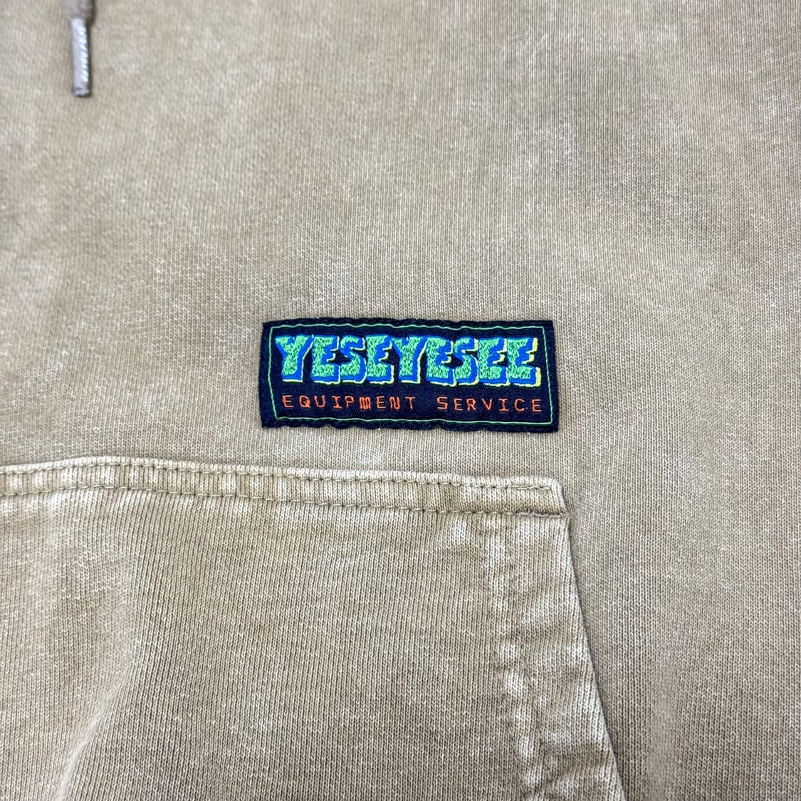 Y.E.S Washing Hoodie - Khaki M 상품이미지5