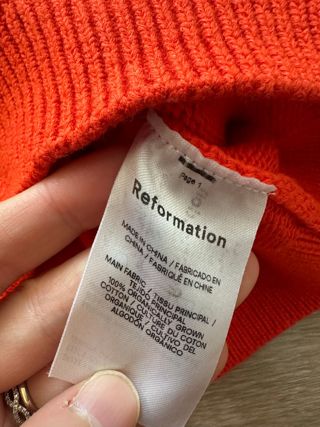 Reformation 리포메이션 엘리사 코튼 니트 튜브탑 레드 S 상품이미지5