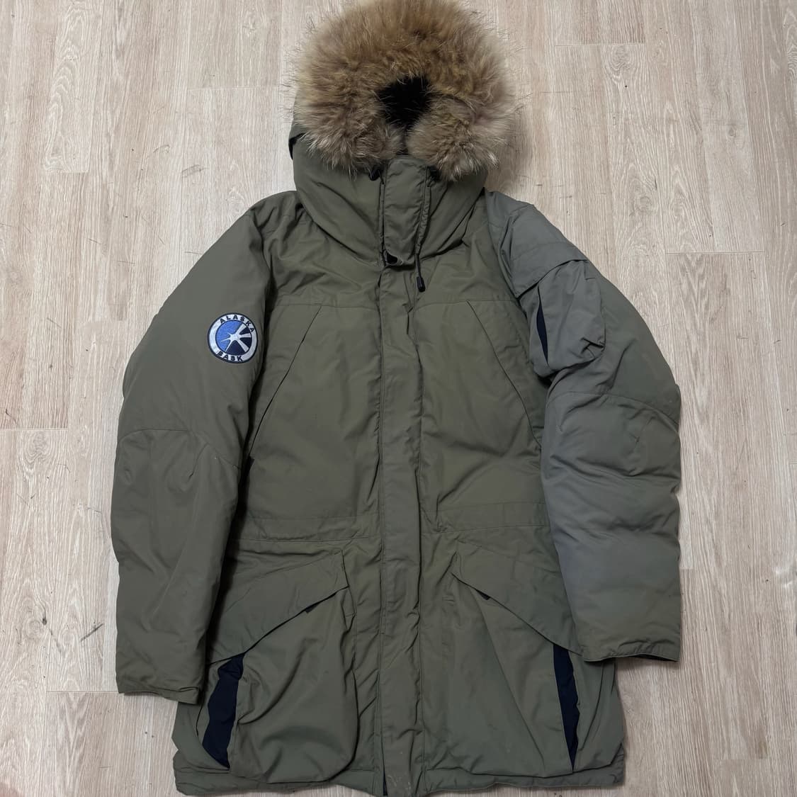 바스크 남성 구스다운 후드 헤비 롱패딩 XL/105  상품이미지1