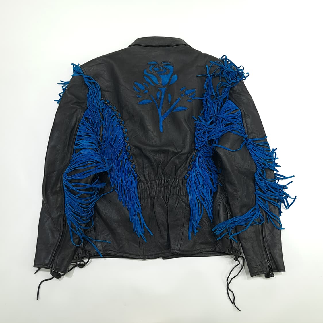 CN388 XL Leather King 빈티지 블루프린지 웨스턴 가죽자켓 상품이미지7