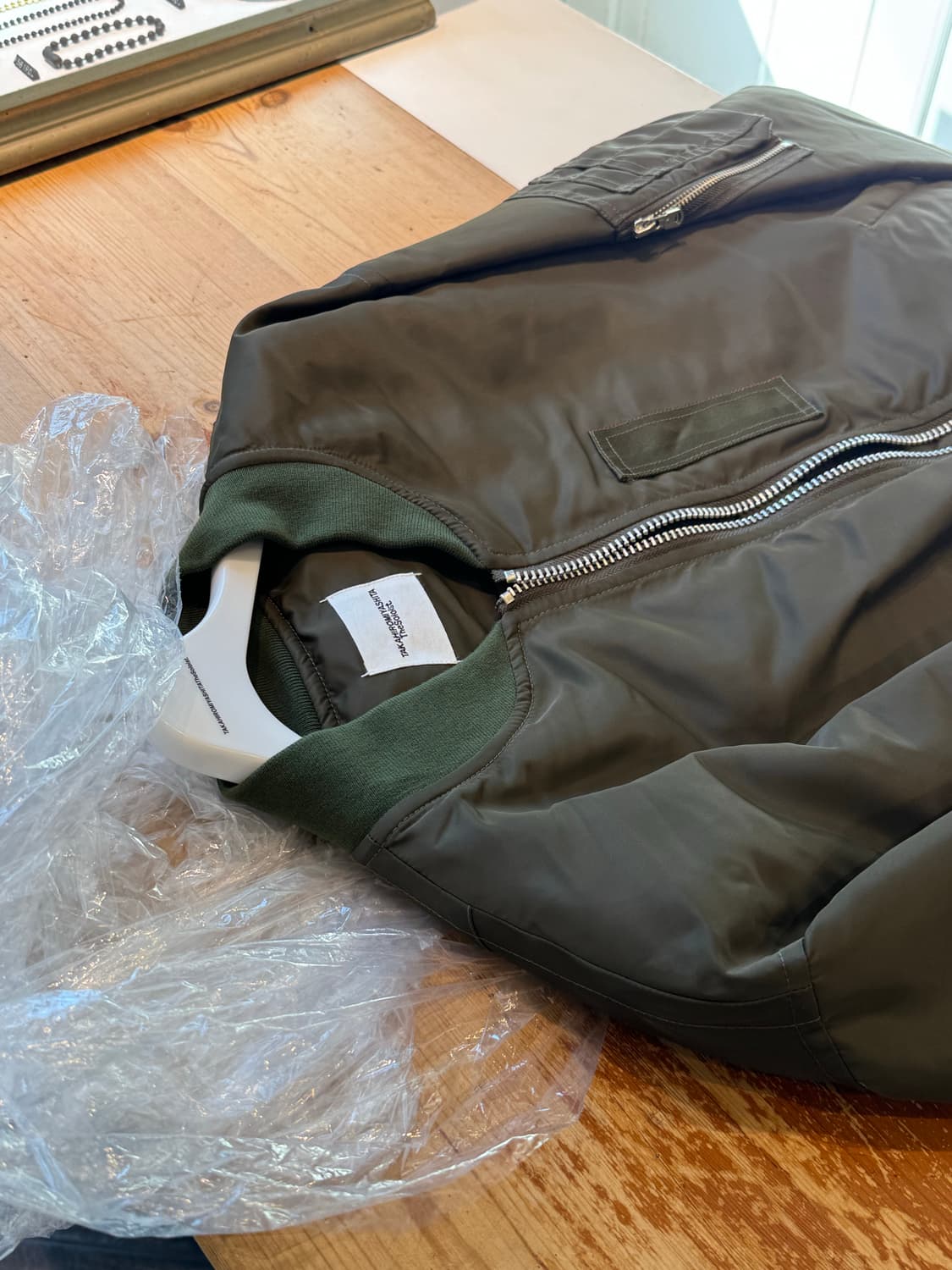 타카히로미야시타 더 솔로이스트 오버사이즈 봄버 MA-1 자켓 올리브 상품이미지9