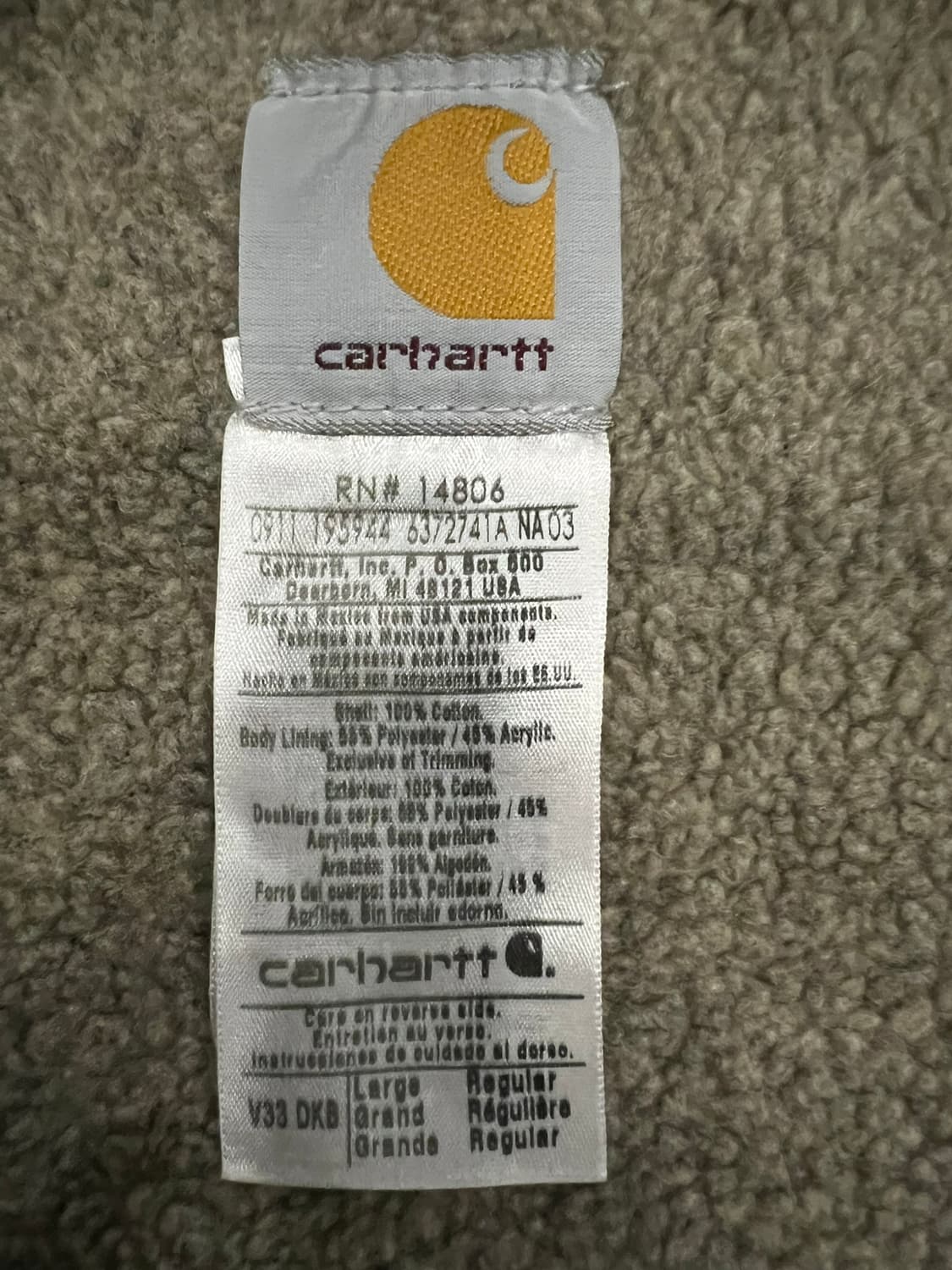 (L)칼하트 셰르파 넥 조끼베스트 V33 DKB 다크브라운 상품이미지4