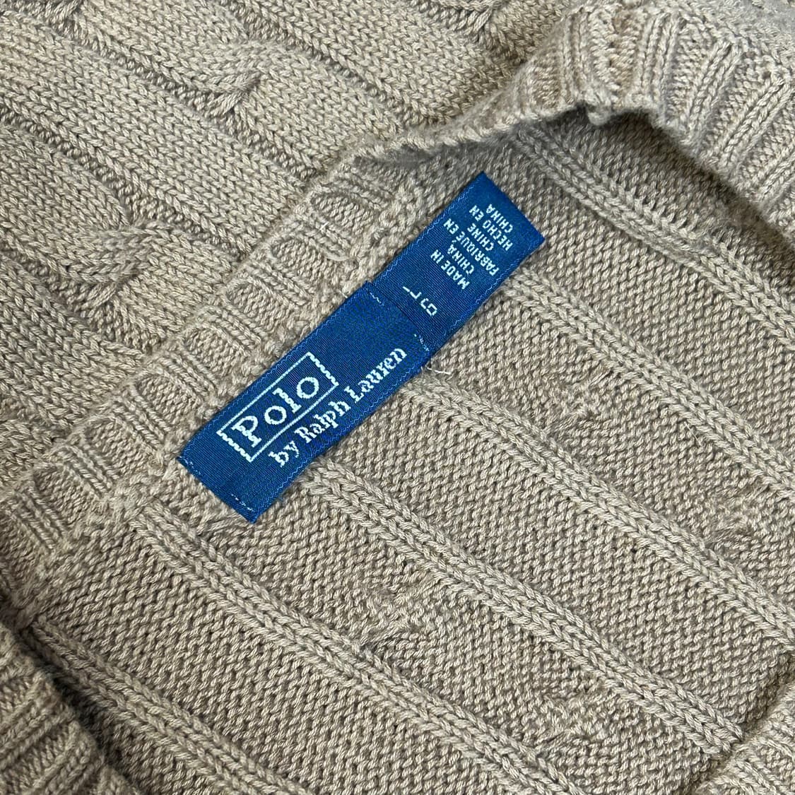 폴로 랄프로렌 케이블 니트 베이지 L 상품이미지5