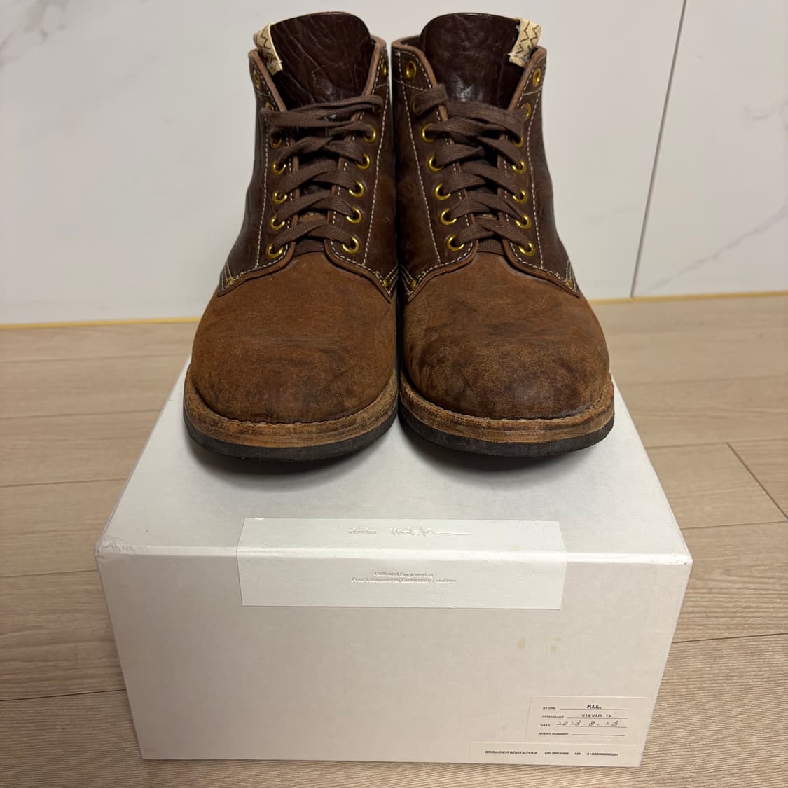 비즈빔 Visvim 23ss 브리가디어 폴크 부츠 다크 브라운 M9 상품이미지2