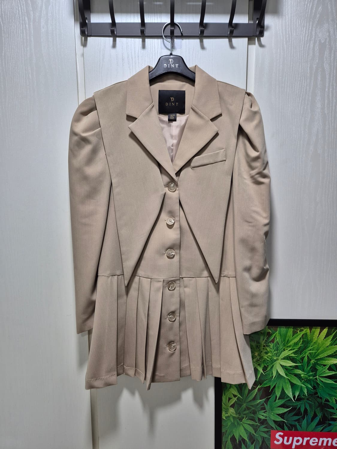 (타임세일)(새상품)DINT 딘트 플리츠 미디 원피스 자켓 상품이미지1