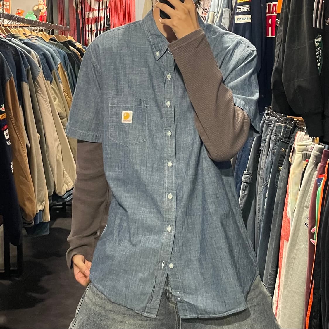 [IM] carhartt 칼하트 데님 반팔셔츠 상품이미지2