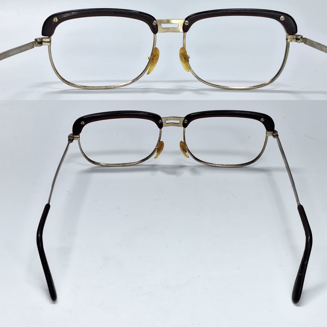 70s 일본 빈티지 하금테 브로우라인 안경테 134mm 클래식 레트로 상품이미지7