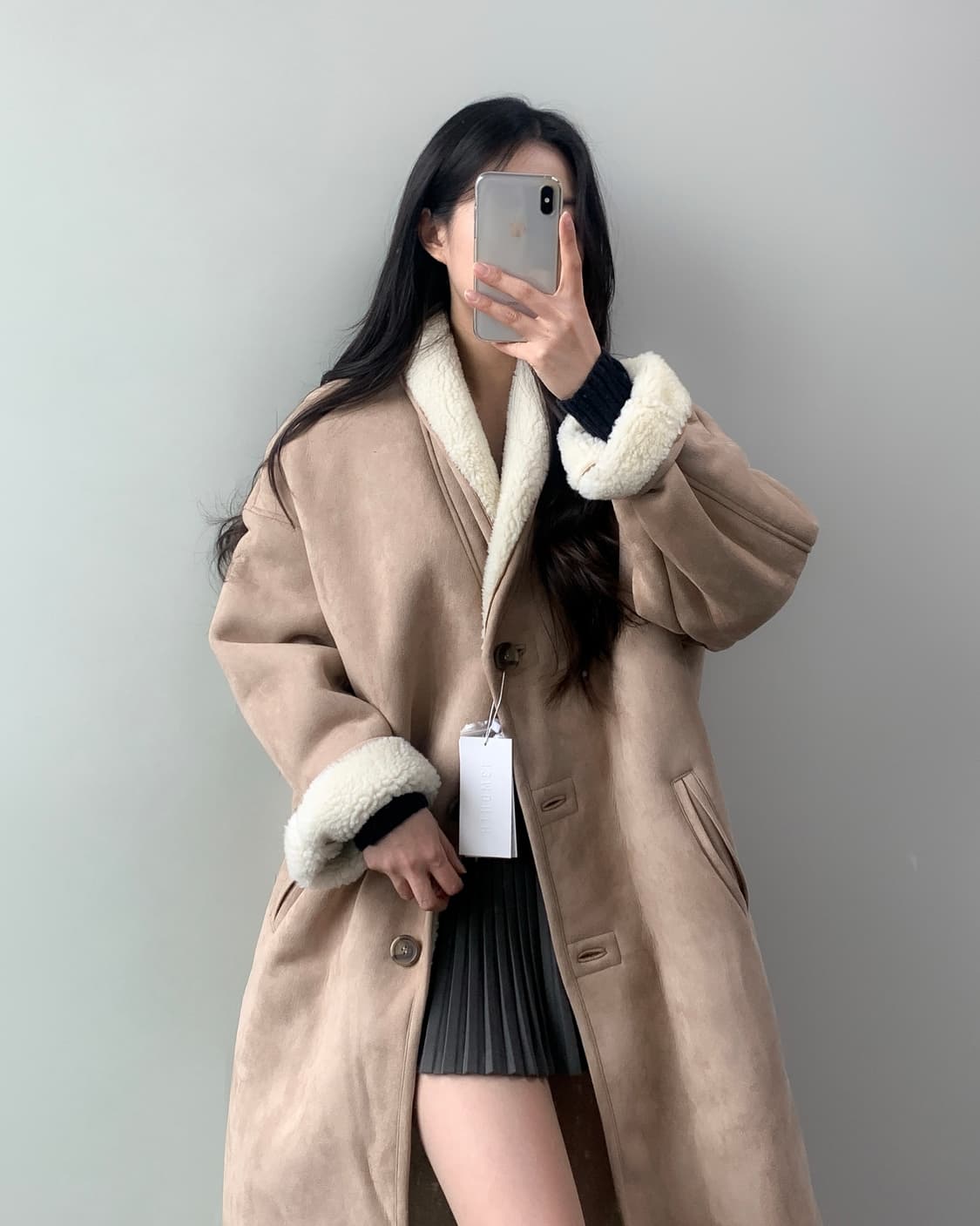 TWO BY 13 MONTH 롱 스웨이드 무스탕 상품이미지2