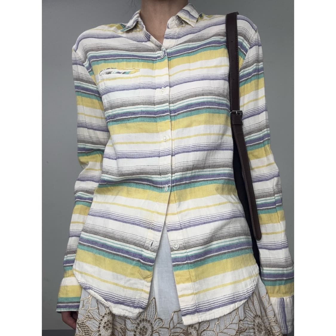 빈티지 스트라이프 히피 셔츠 상품이미지1