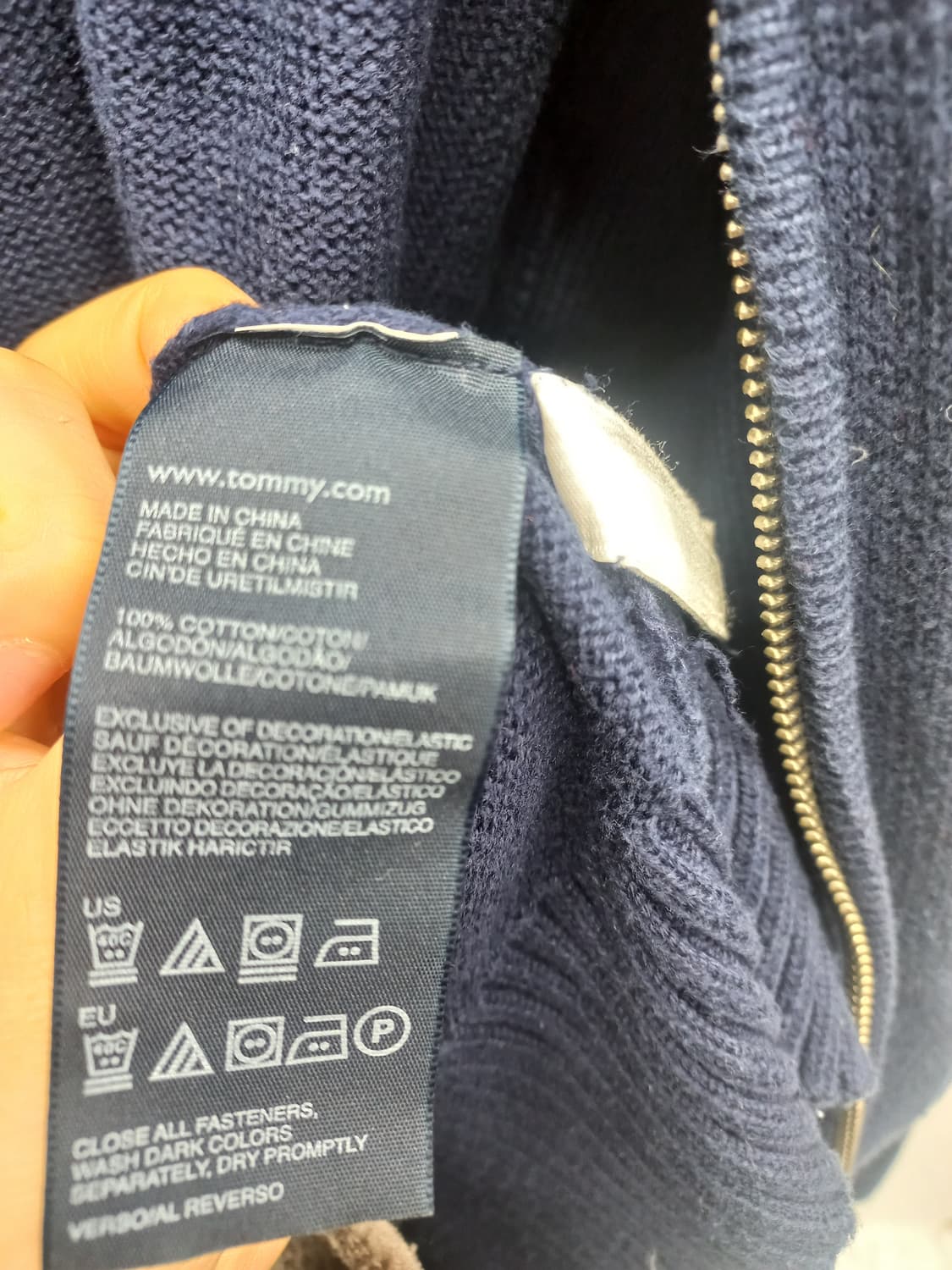 타미힐피거 집업 니트 남100 상품이미지3