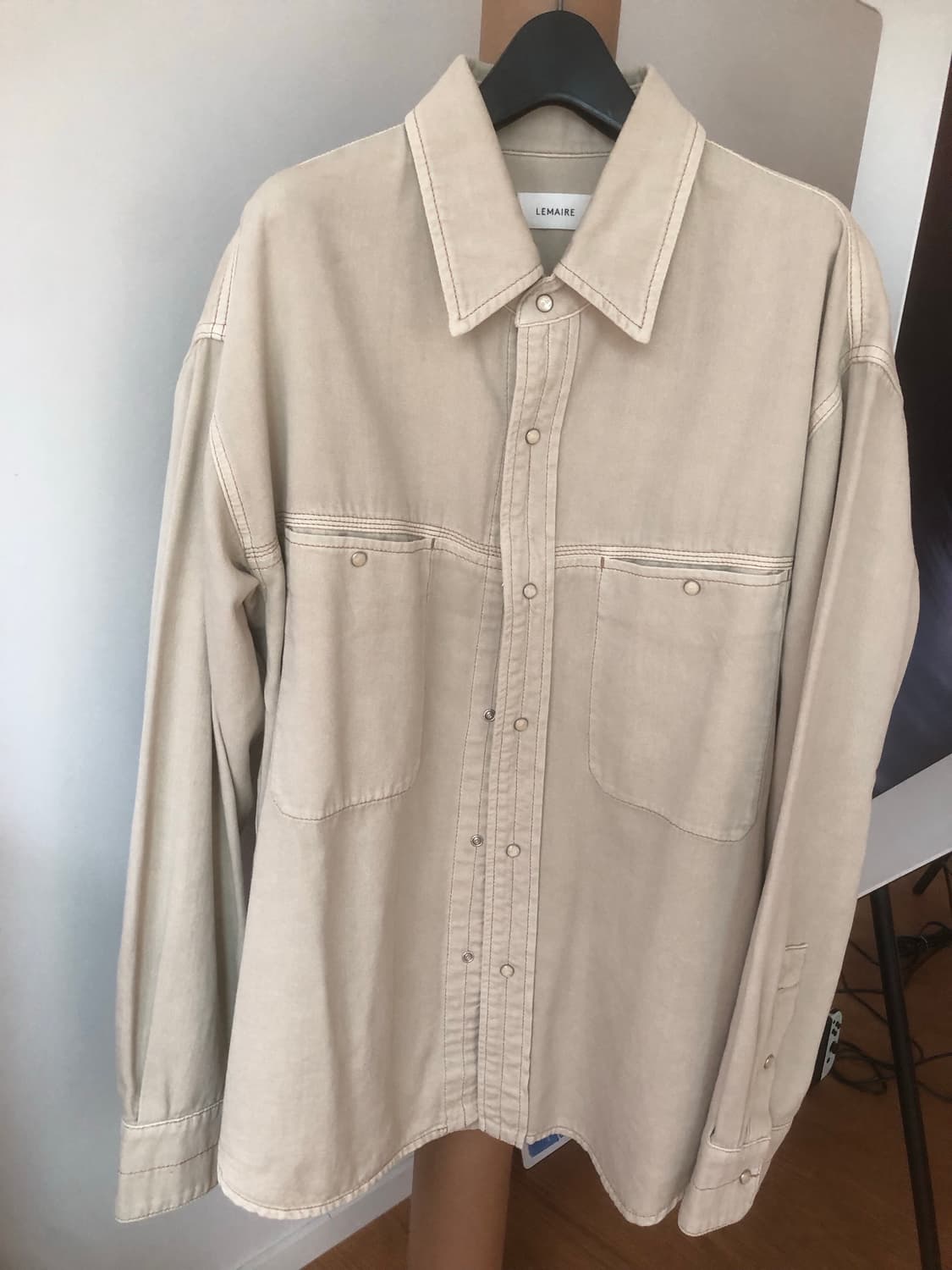 Lemaire denim shirt with snaps 상품이미지2