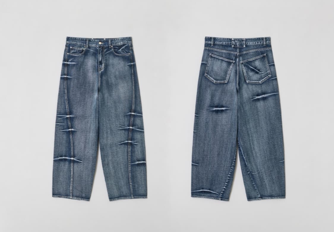 메종미네드 와이드 데님 팬츠 청바지 50 상품이미지4