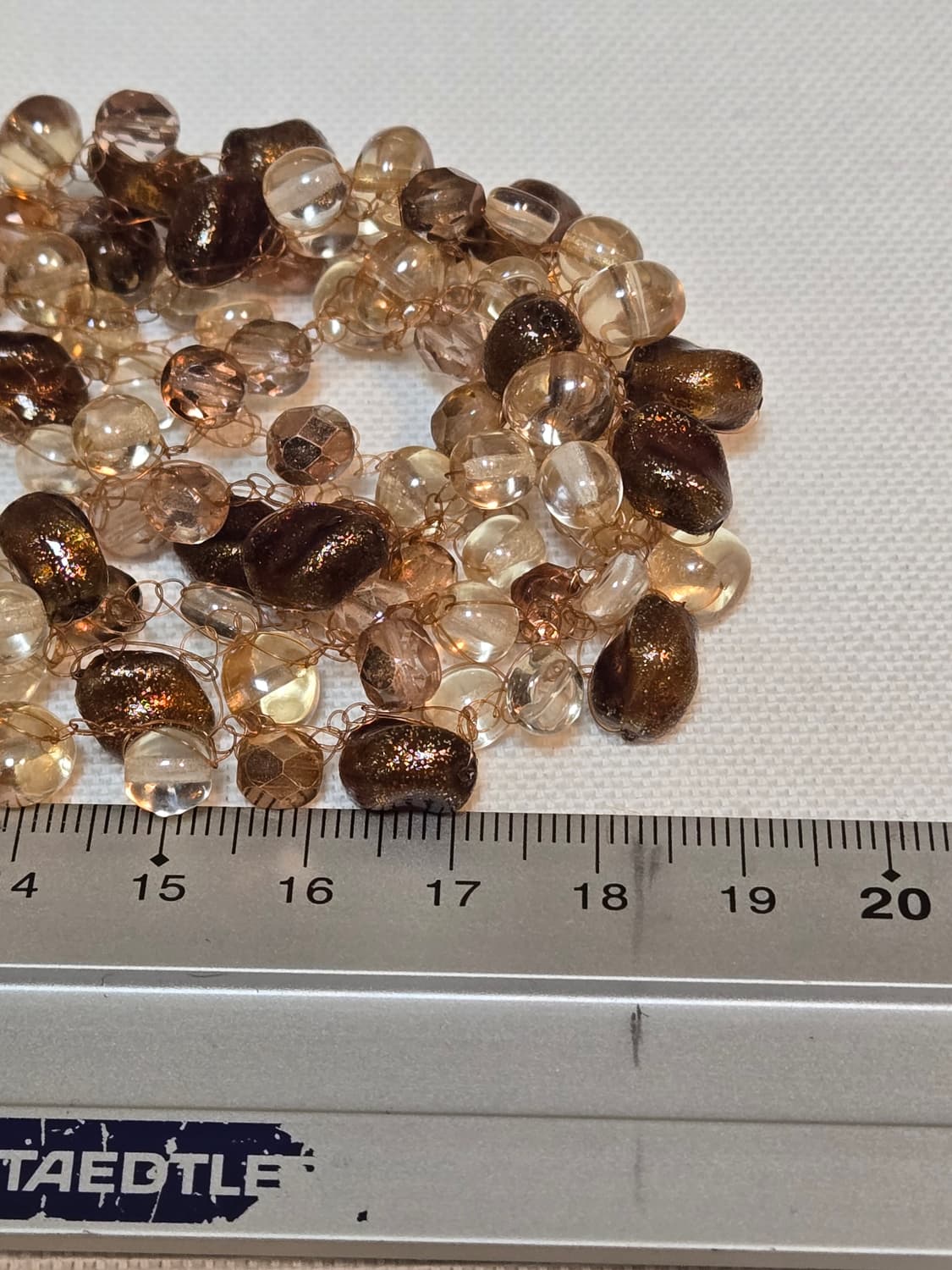 FURLA 이탈리아 멀티 글라스 비즈 볼드 넥클리스 / 앰버 브라운 믹스 상품이미지8