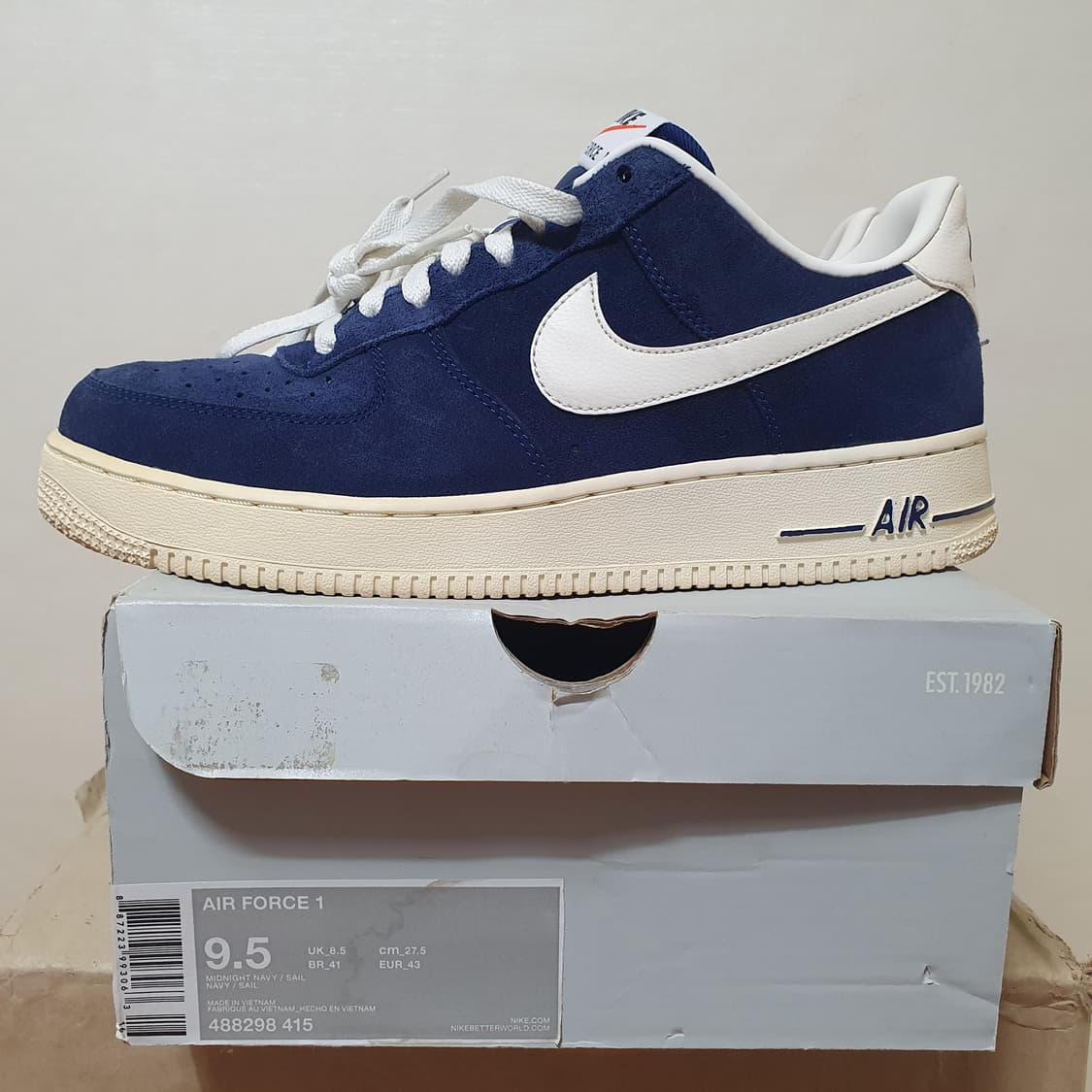 나이키 에어포스 1 블레이저팩 네이비 스웨이드 488298-415 상품이미지1