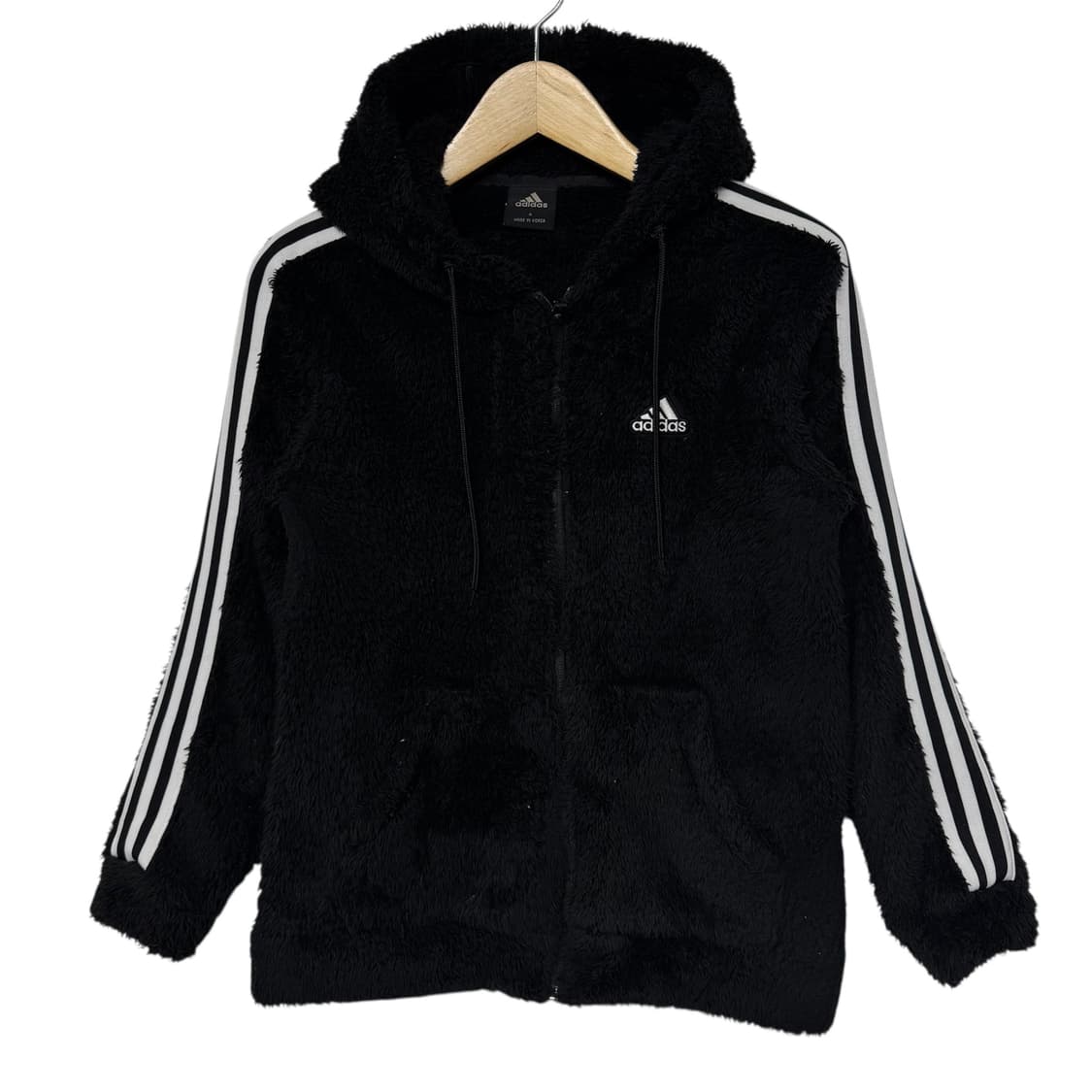 아디다스 3S 양털 후리스 후드집업 상품이미지1