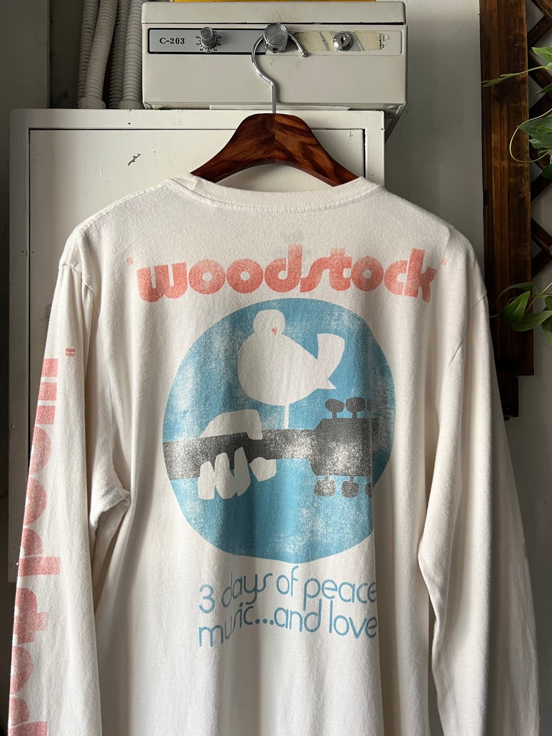 [L]WOODSTOCK 록 페스티벌 롱슬리브 티셔츠 상품이미지1