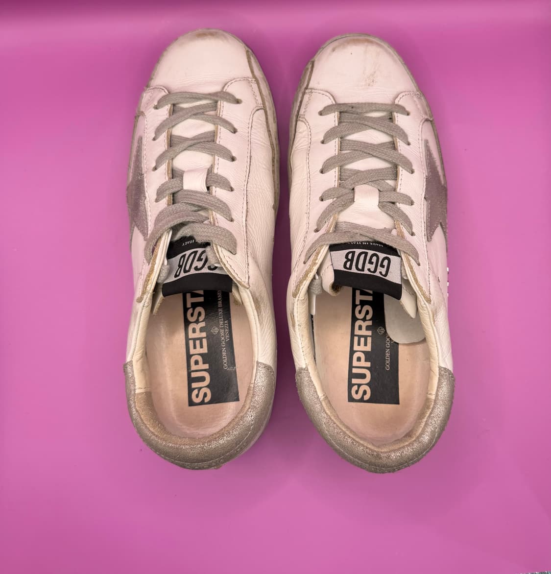 골든구스 슈퍼스타 화이트 실버 (Size 36) 상품이미지4