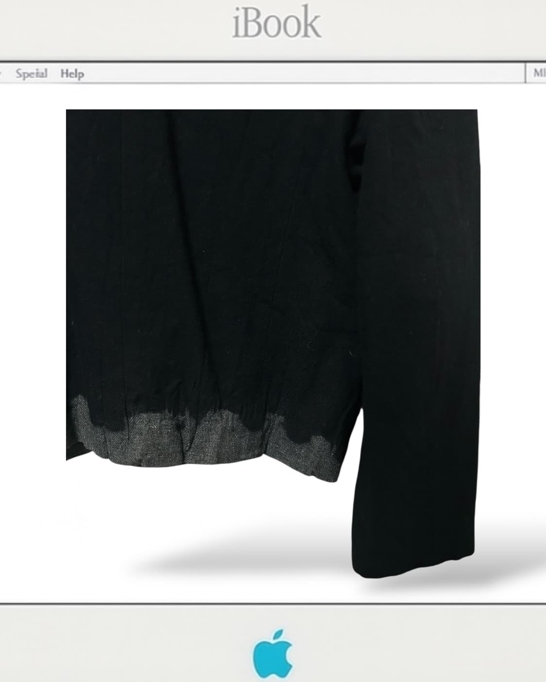 꼼데가르송 울 블랙 그레이 배색 자켓 상품이미지3