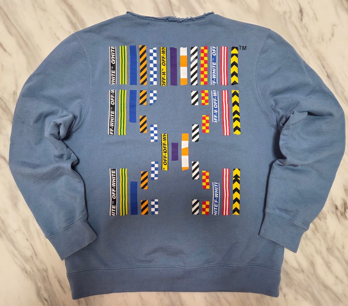 오프화이트 프린트 맨투맨  상품이미지2