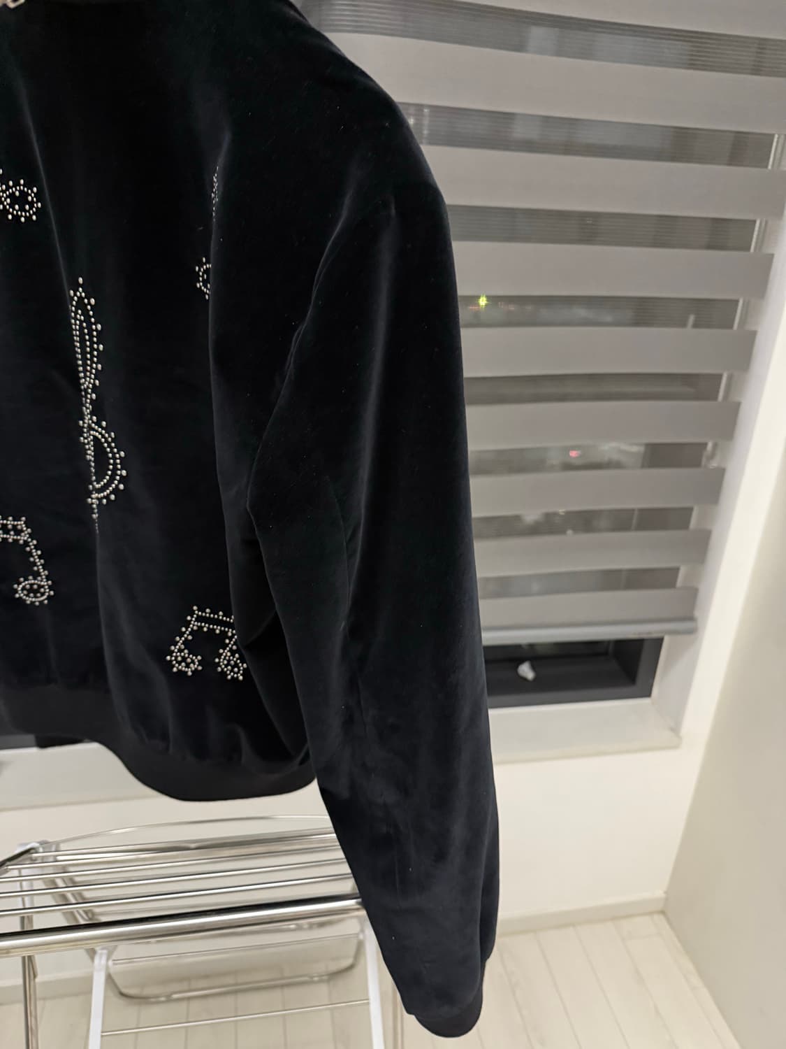 생로랑 뮤직노트 벨벳 자켓 음표 블랙 m 상품이미지5