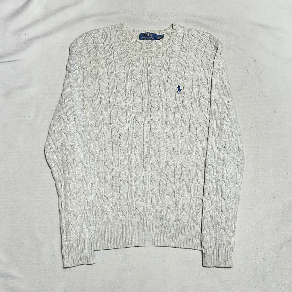 M 폴로랄프로렌 오트밀 케이블 니트 상품이미지2
