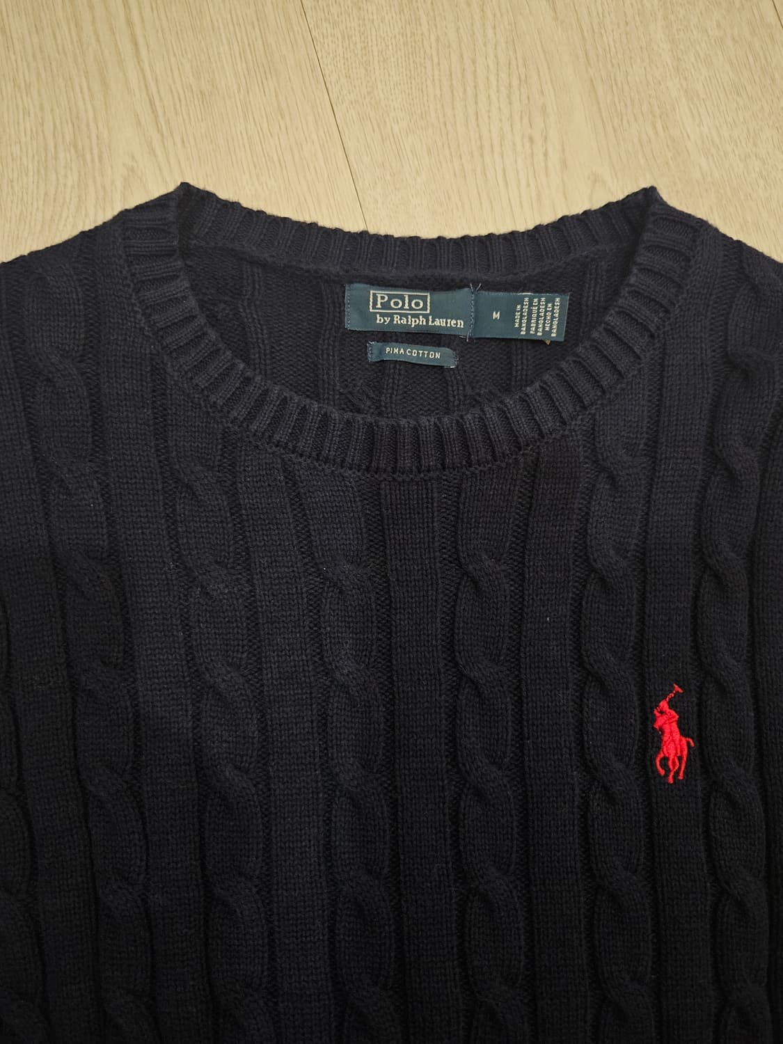 폴로랄프로렌 피마코튼 네이비니트s 상품이미지3