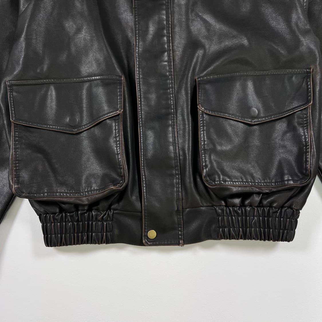 MJ 빈티지 레더 봄버 자켓 상품이미지3