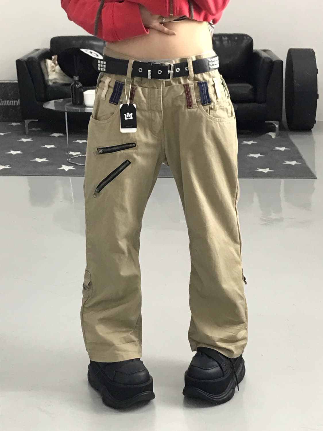 Double Focus Beige Kitsch Pants 상품이미지1