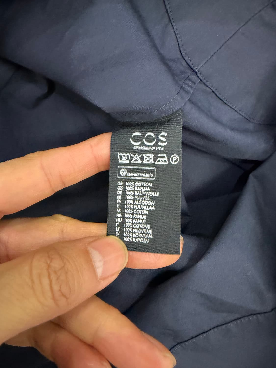 정품) COS 코스 네이비 셔츠형 블라우스 38 상품이미지7