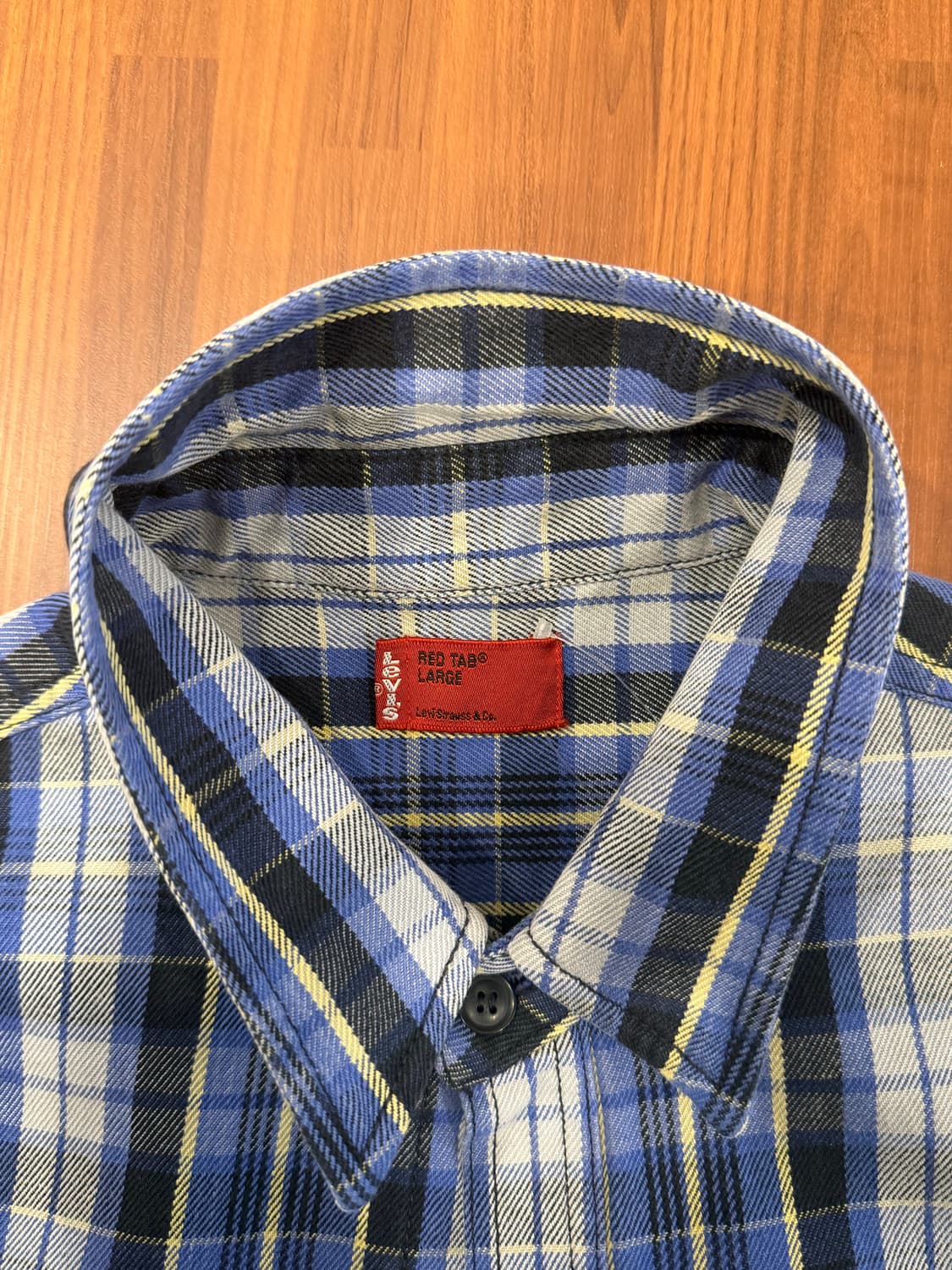 00s Levis 리바이스 헤비코튼 레드탭 체크 셔츠 상품이미지9