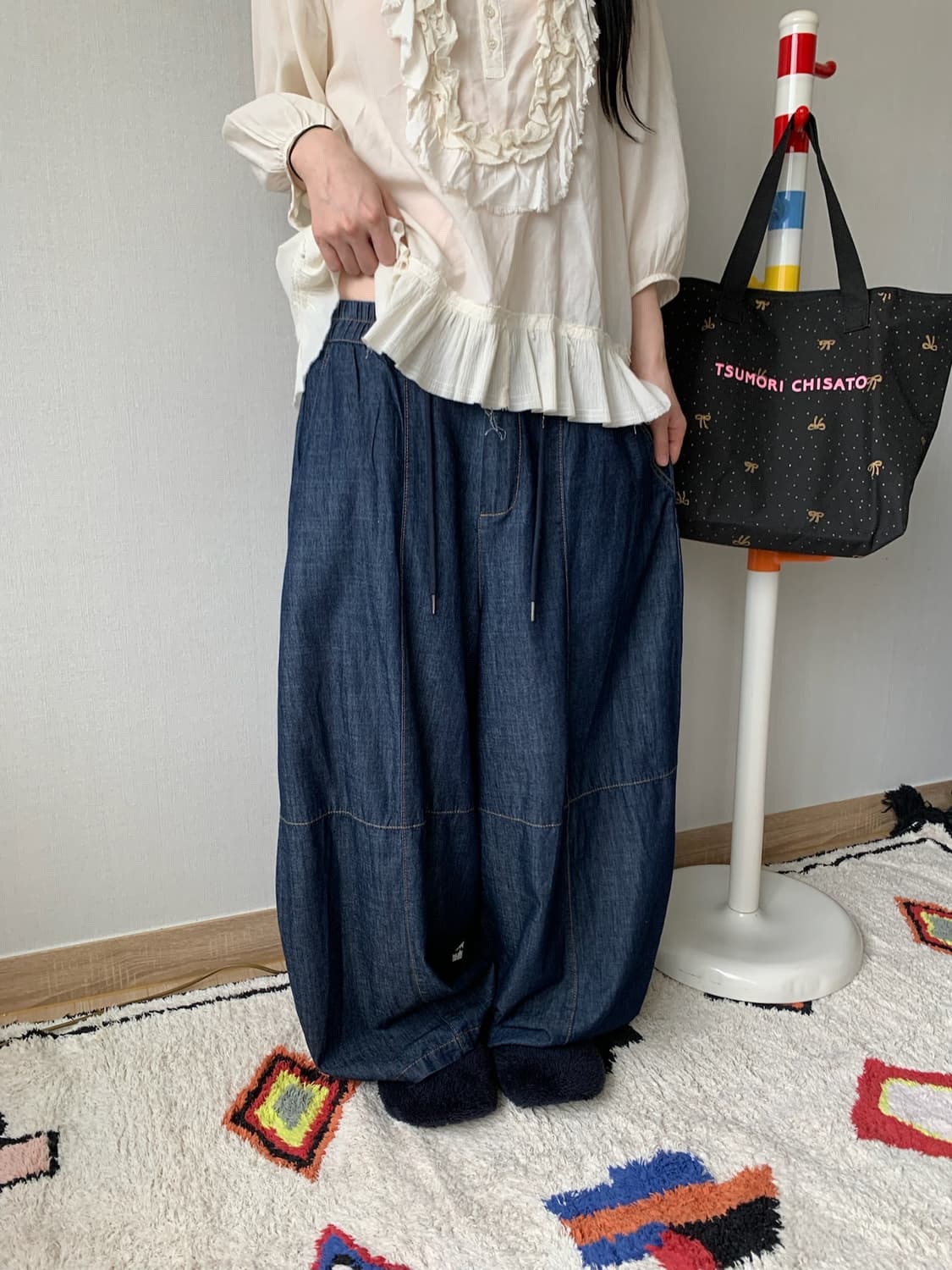 denim balloon pants.. 상품이미지4