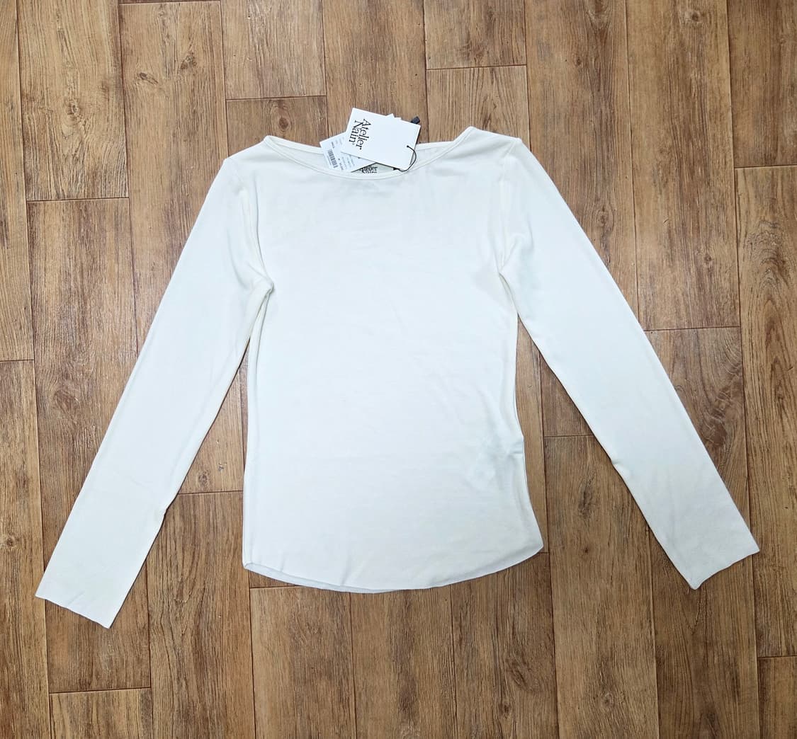 아틀리에나인(Atelier Nain) 보우트넥 티셔츠 55-66 새상품 상품이미지4