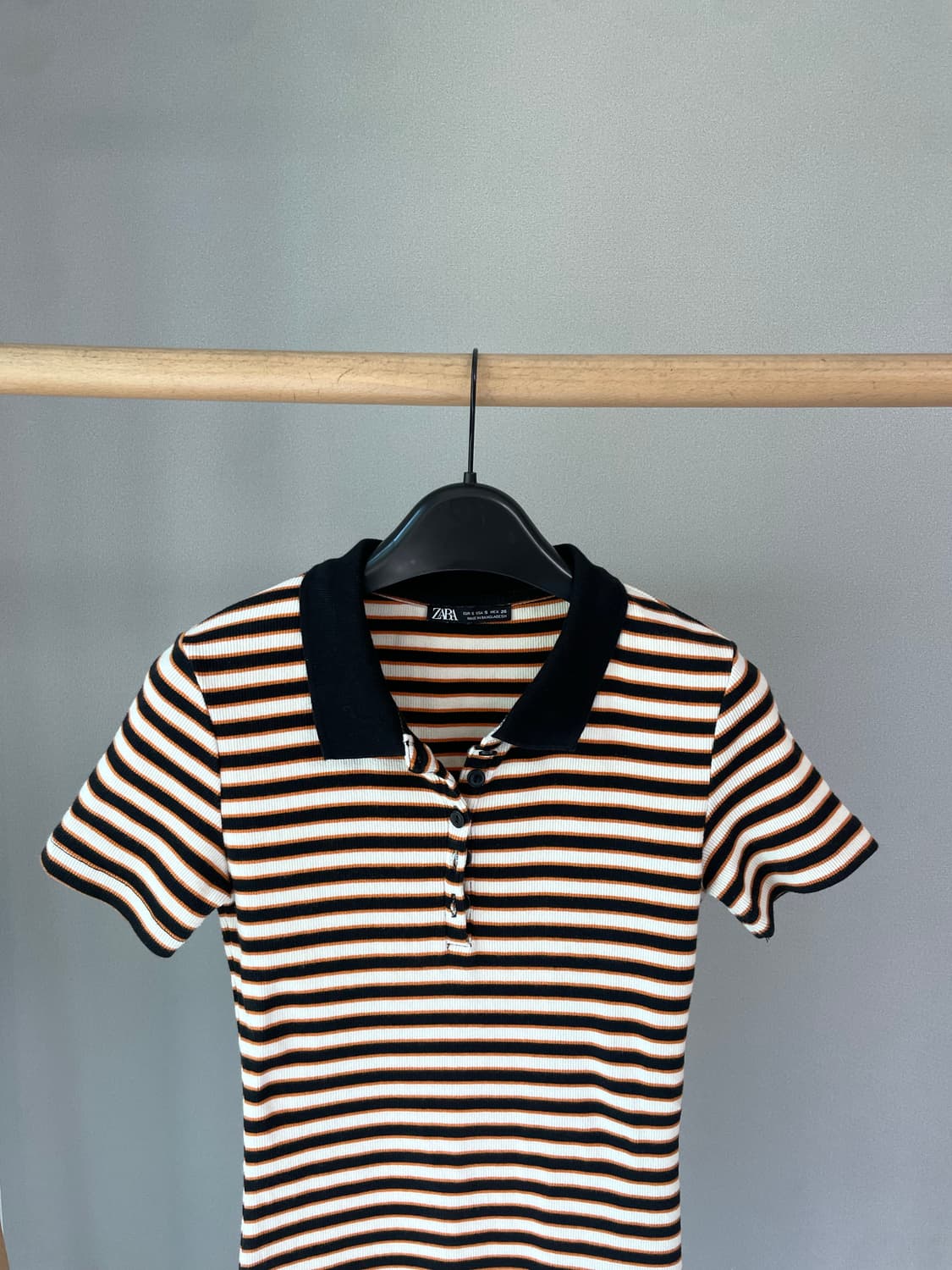 ZARA 스트라이프 카라 반팔 니트 상품이미지2