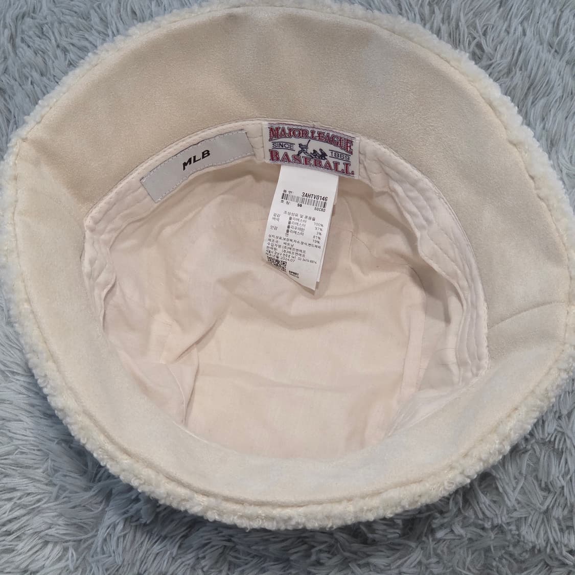 L9-2:MLB 뉴욕양키스 뽀글이 버킷햇 아이보리 (59cm) 상품이미지5