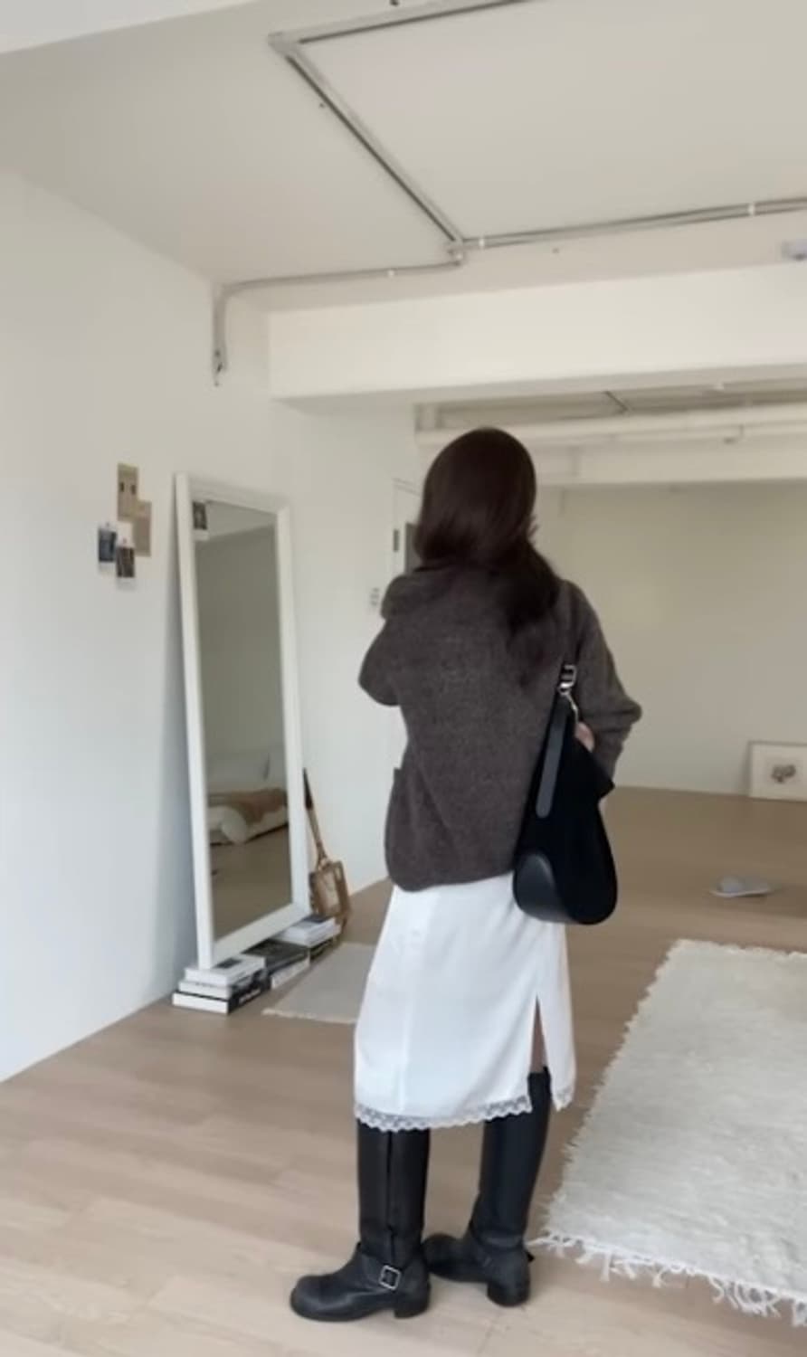 에트몽 레이스 프릴 스커트 (유튜버 희지 착용) 상품이미지5