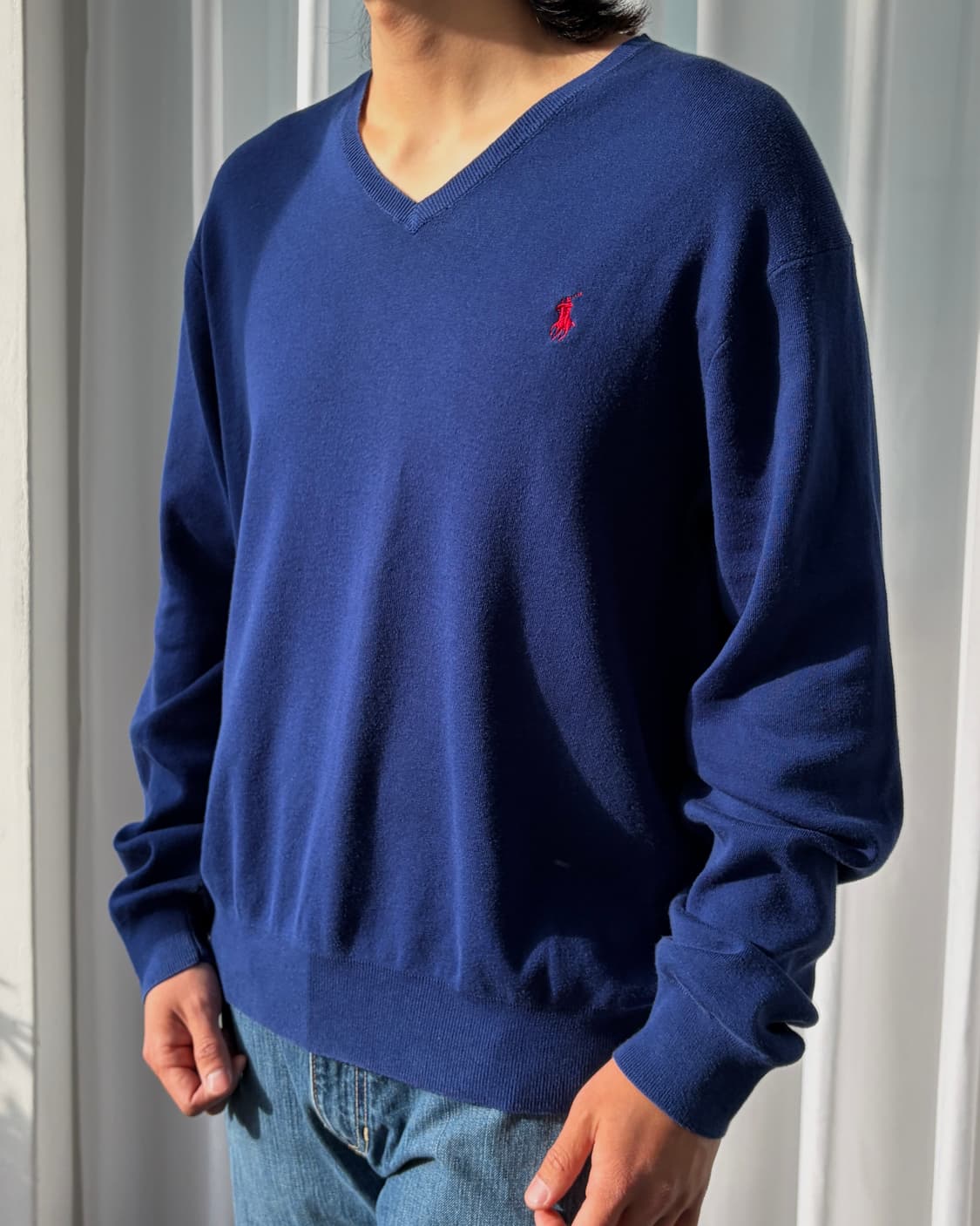 [XL]폴로 랄프로렌 피마코튼 브이넥 니트 상품이미지3