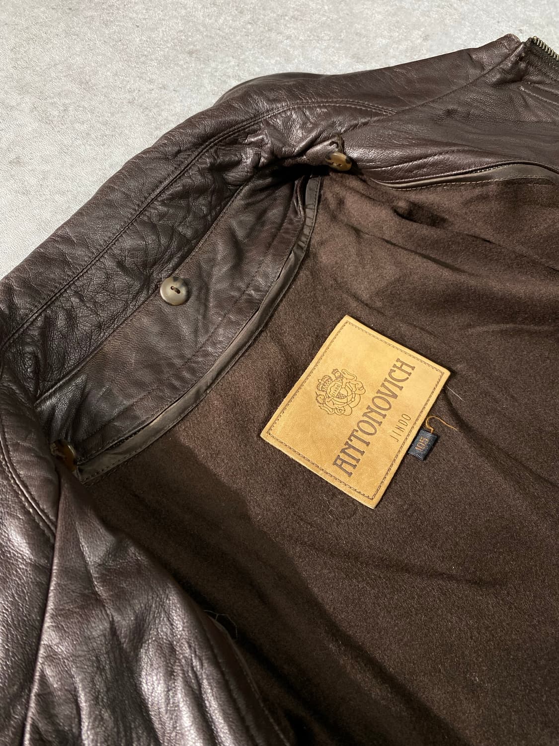 [XL] 90s Antoniovich 브라운 양가죽 레더자켓 상품이미지7
