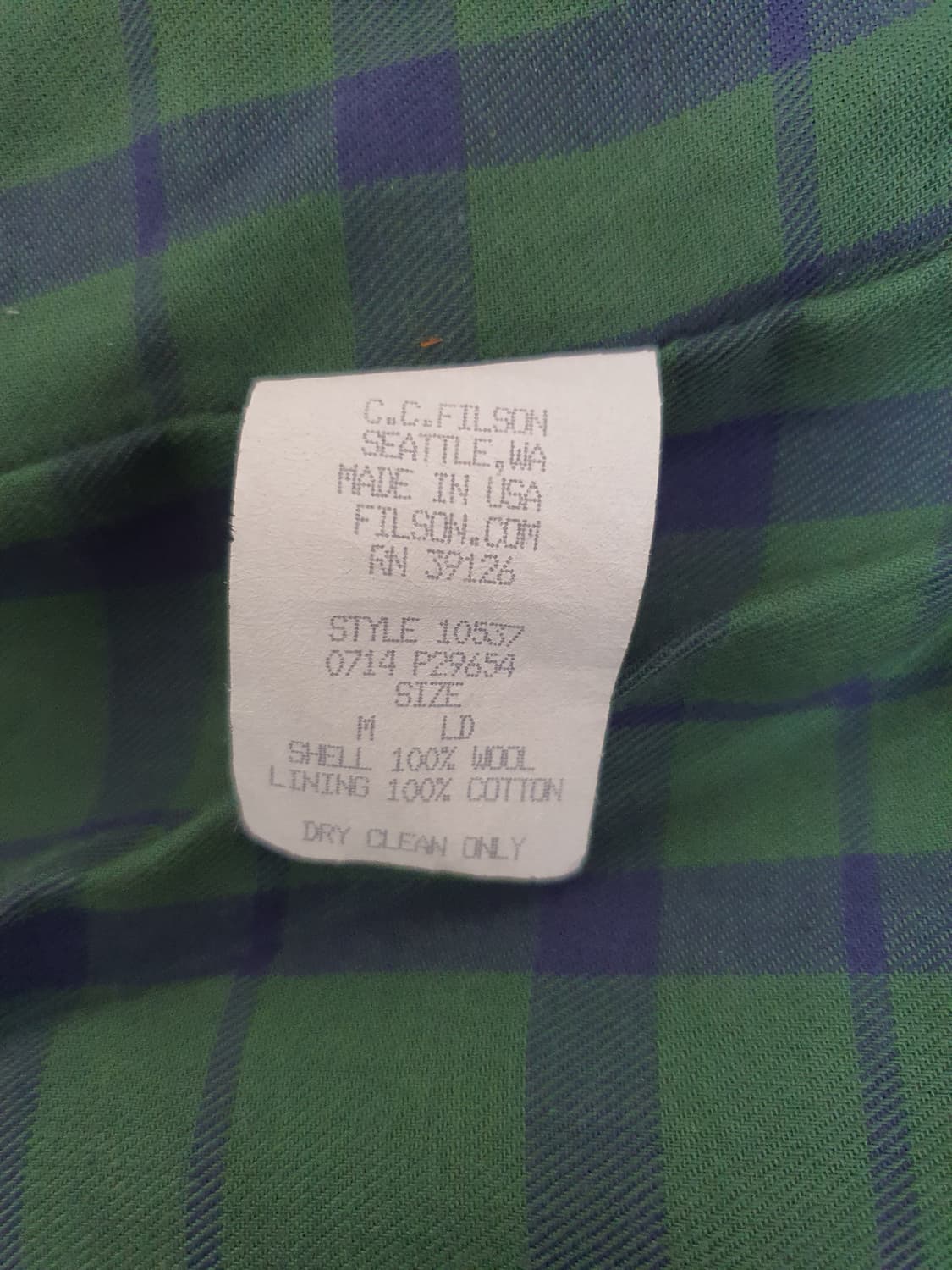 Filson 필슨 울 트위드 해킹 자켓 M 상품이미지10