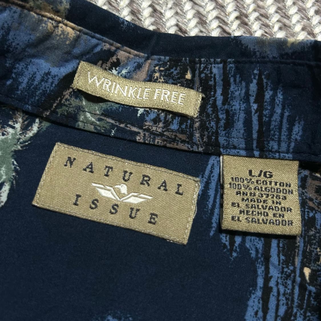 [XL] Natural Issue 빈티지 USA 네이비 하와이안 셔츠 상품이미지5