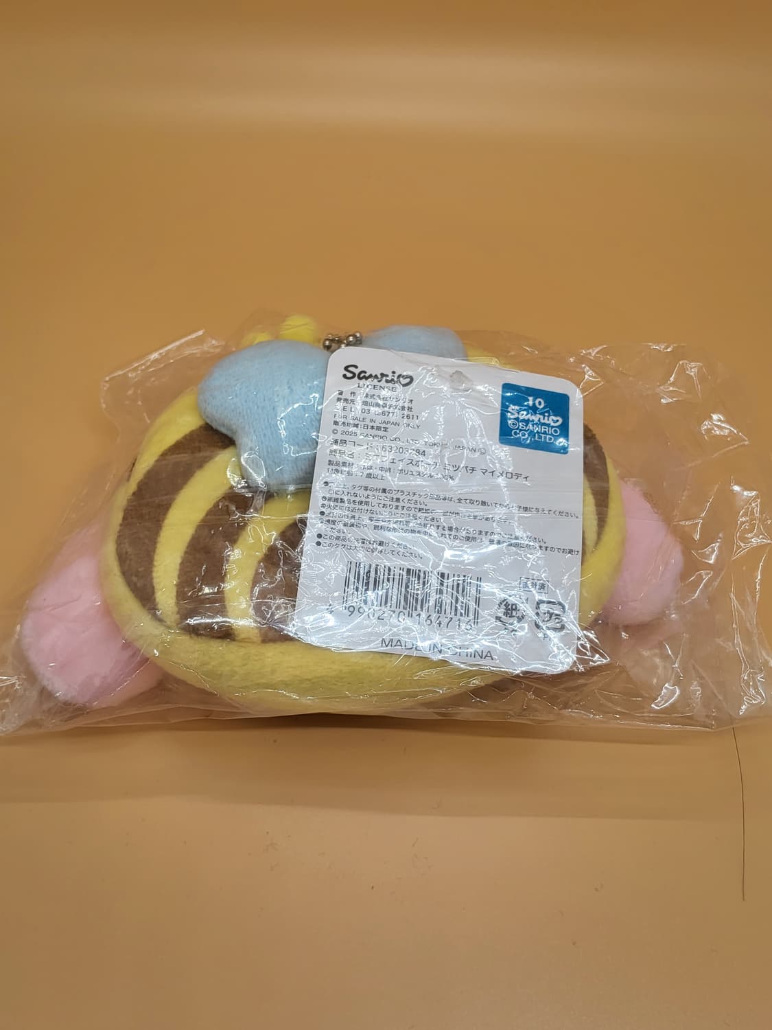 산리오 꿀벌에디션 마이멜로디 파우치 동전지갑 키링 상품이미지2