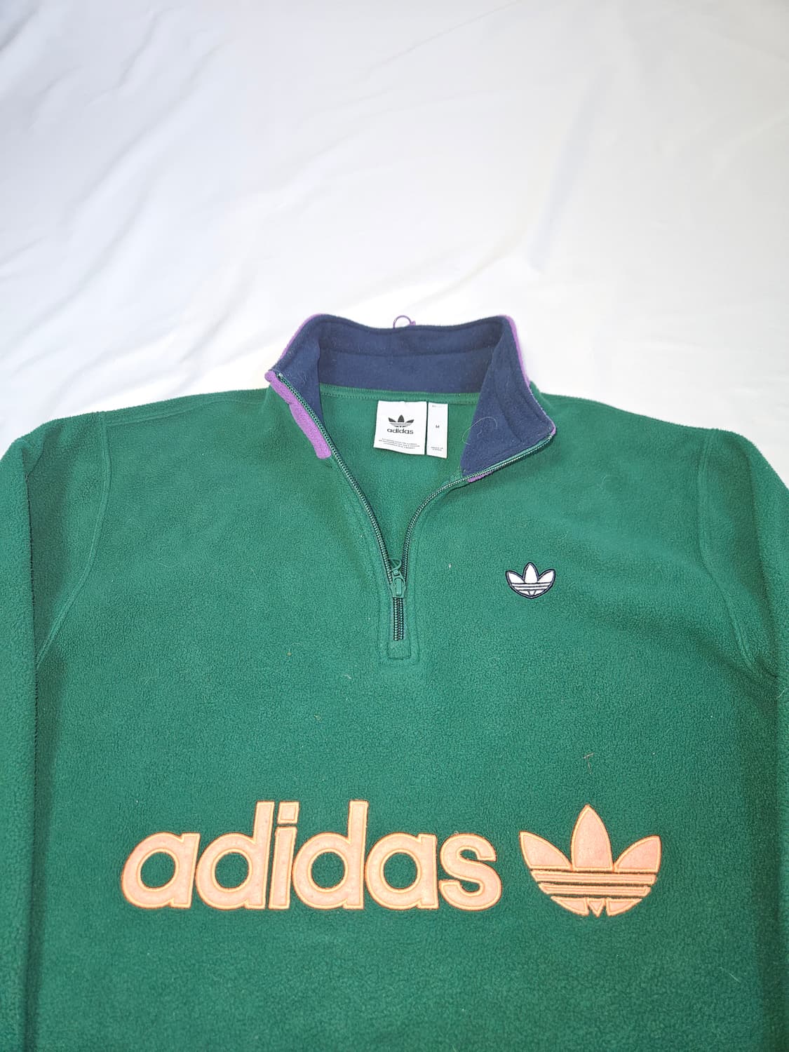 아디다스 오리지널 하프집업 컬러블럭 후리스 플리스 자켓 그린 M 상품이미지2