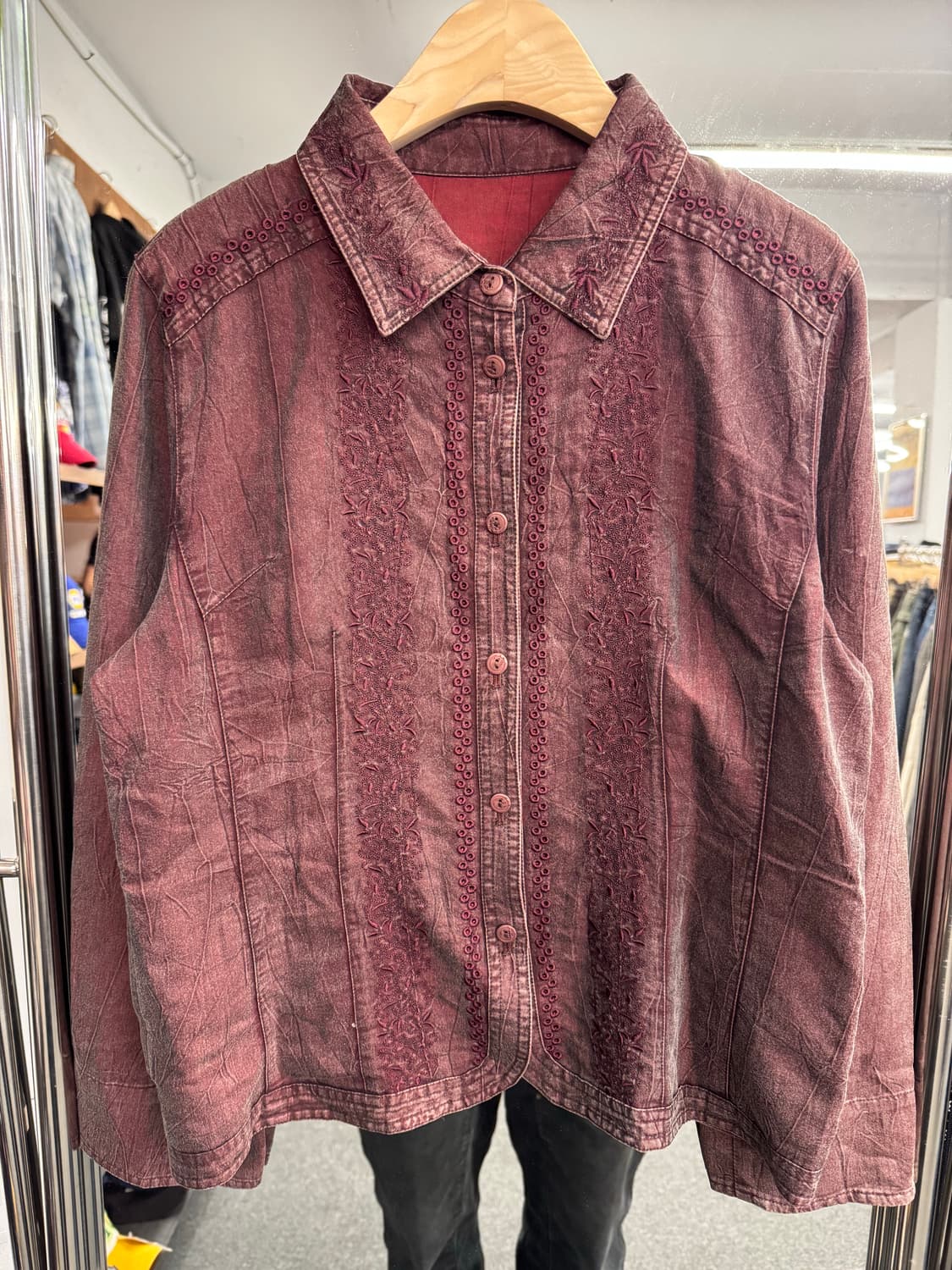 japanese vintage 패턴 여성 셔츠자켓 상품이미지1