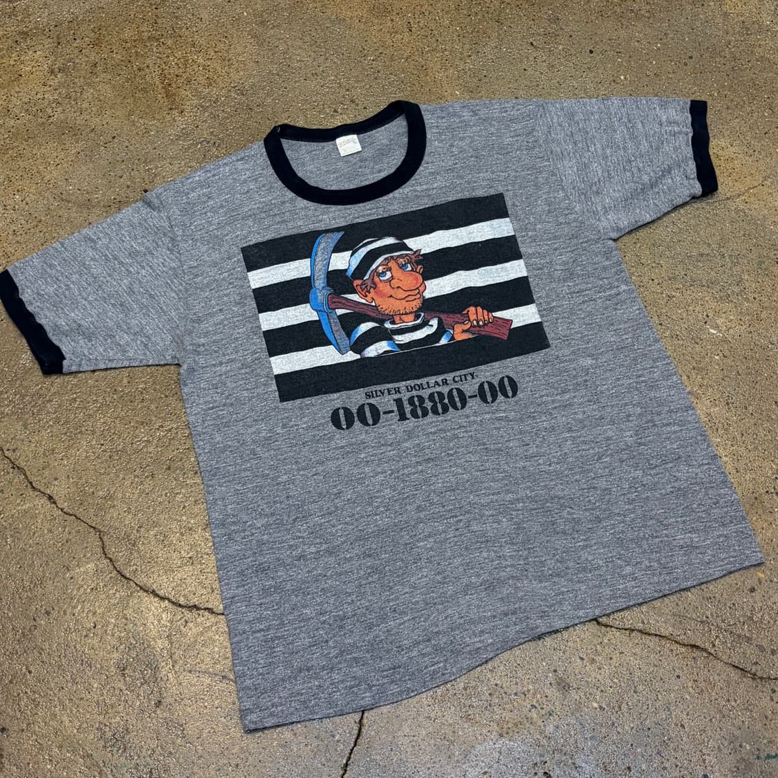 80s Made in USA 미국 빈티지 싱글스티치 링거티 반팔티 상품이미지2