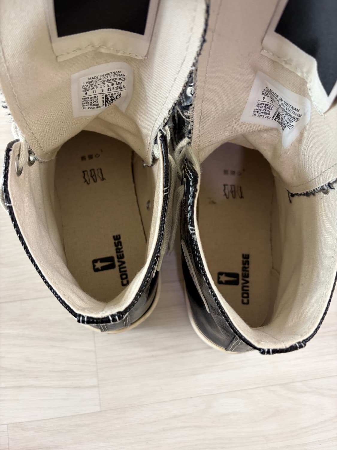 컨버스 다크쉐도우 터보다크 척 70 하이 블랙 래커드 데님 상품이미지2